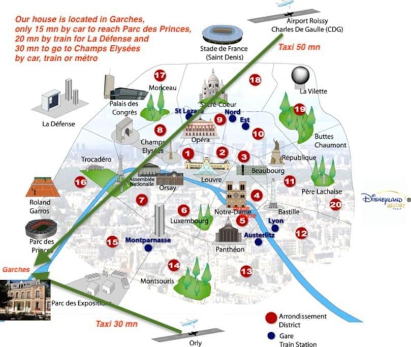 Appartement De 100M2 Dans Un Parc A 20 Mn Du Centre De Paris Garches ภายนอก รูปภาพ